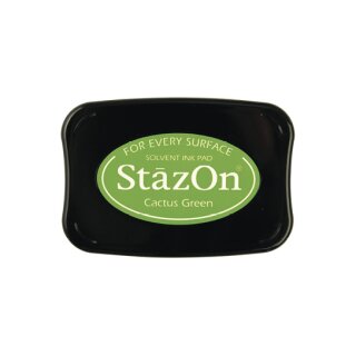 StazOn Stempelkissen 75x45mm Wasserfest, für glatte Oberflächen Cactus Green
