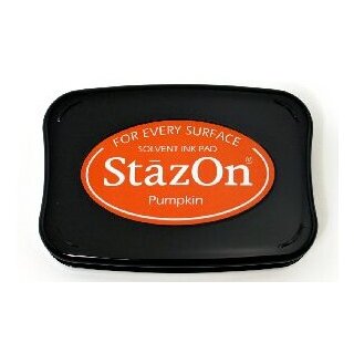 StazOn Stempelkissen 75x45mm Wasserfest, für glatte Oberflächen Pumpkin
