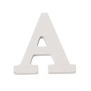 Glorex Buchstaben & Zeichen ca.5,5cm, Holz, weiss A