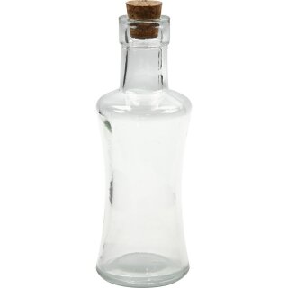 Flasche mit Kork aus Glas 6x16cm, Öffnung 1,5cm