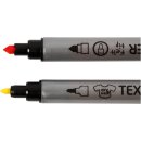 Textilmalstifte, Strichstärke: 2,3+3,6 mm, Sortierte Farben, 6Stck