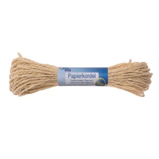 Papierkordel 20 Meter Beige