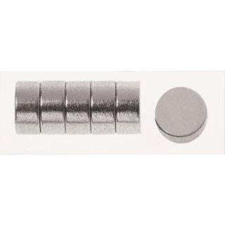 Glorex Magnete Extra stark, 6 Stk im Durchmesser 6mm, Hoch 2,8mm