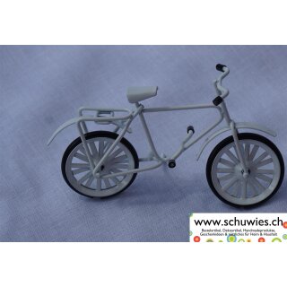 Miniatur Fahrrad weiss 9x2,5x5cm, je Stück