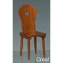 Stuhl mit Herz in Rückenlehne, 3,5x8,5x3,5cm 2 Stk
