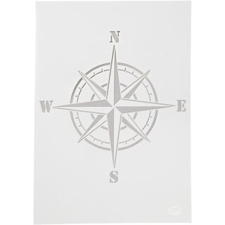 Schablone Kompass A4